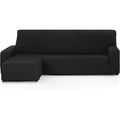Divano da soggiorno Martina Home Tunez, Copridivano elastico, nero