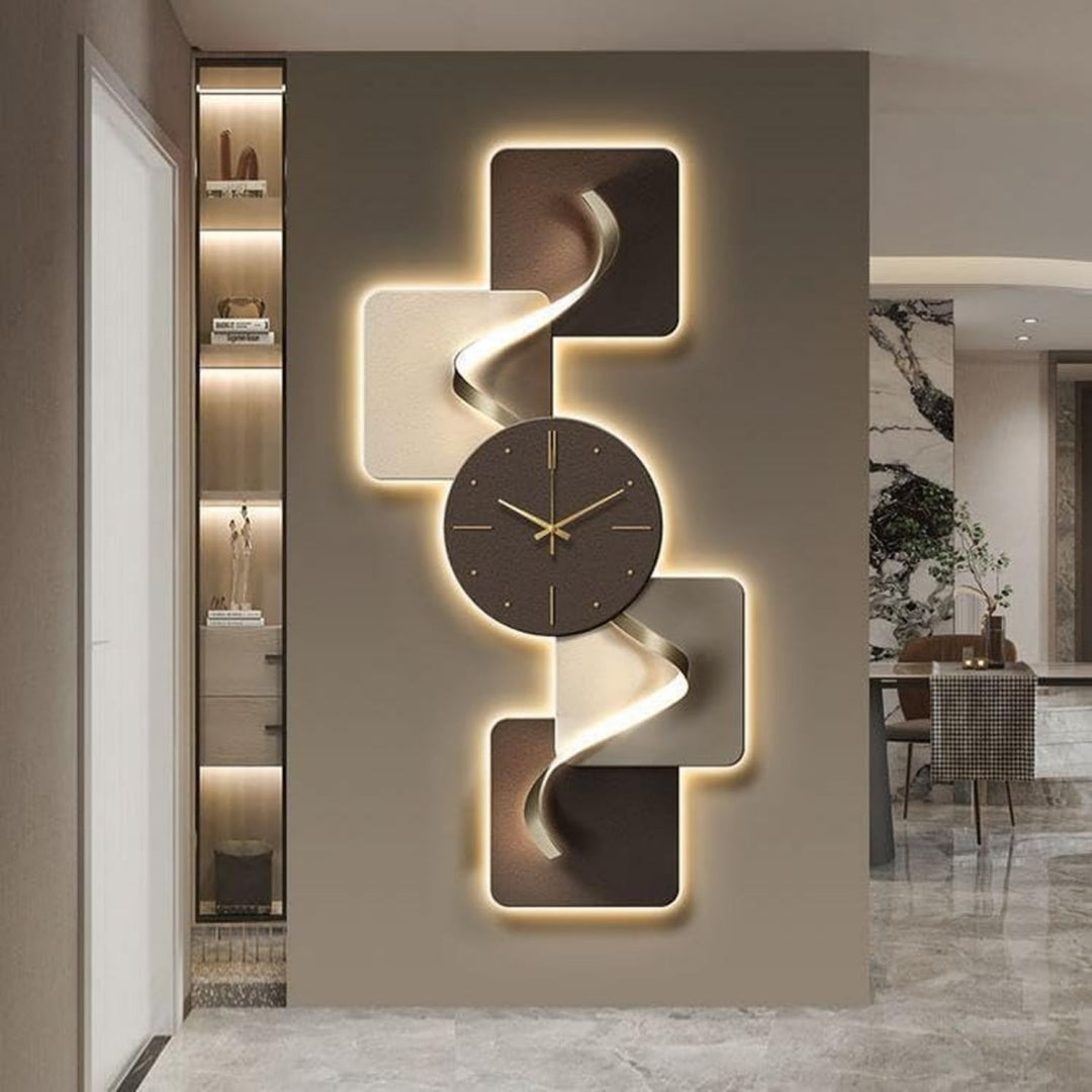 Arredo per soggiorno regolabile con illuminazione LED oro