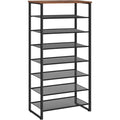 Scaffale contenitore regolabile con ripiani nero