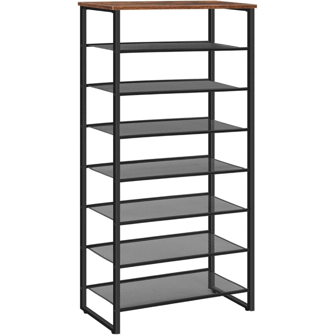Scaffale contenitore regolabile con ripiani nero