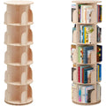 Mobile libreria girevole con ripiani naturale