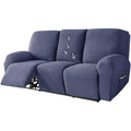 Poltrona confortevole blu reclinabile