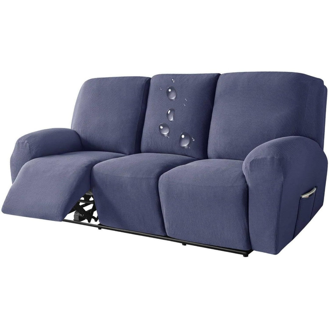Poltrona confortevole blu reclinabile