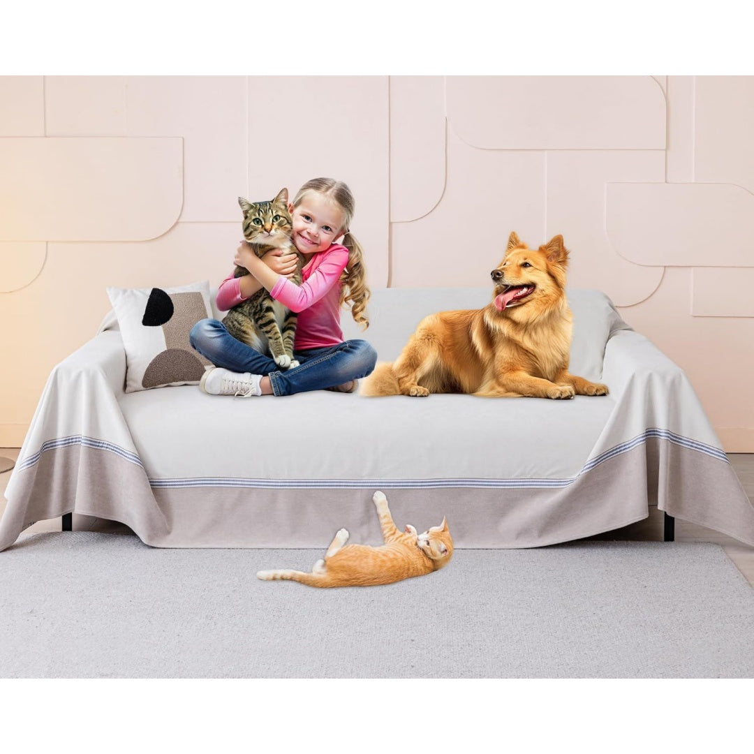 Divano confortevole Loiion Gatto Divano, Copridivano Mobili beige
