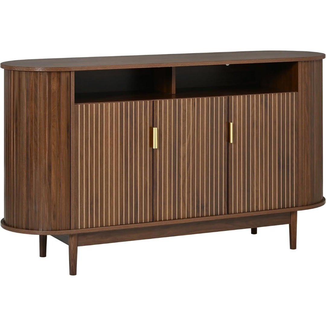 Credenza da soggiorno in legno massello noce