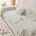 Divano confortevole AMDXD Copridivano motivo floreale nappa, verde