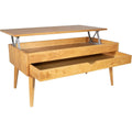 Mobile funzionale naturale con cassetti stile industriale