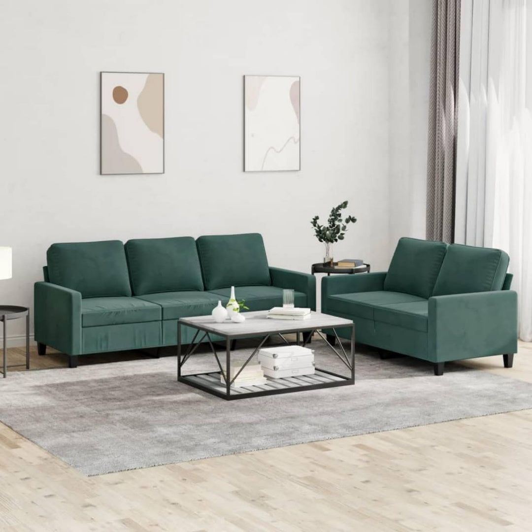 Divano confortevole con braccioli struttura in metallo verde