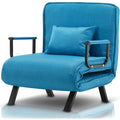 Divano confortevole pieghevole reclinabile blu