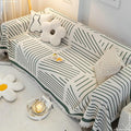 Divano da soggiorno KnSam Copridivano Home Linee Geometriche beige