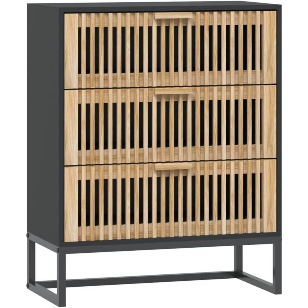 Madia contenitore Credenza soggiorno, mobiletto portaoggetti legno nero